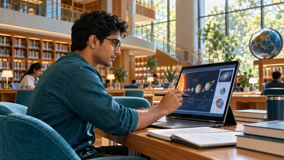 Professional exploring a custom digital course